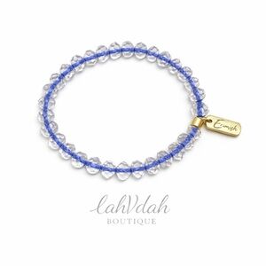 Erimish Blue and Clear Beaded Bracelet